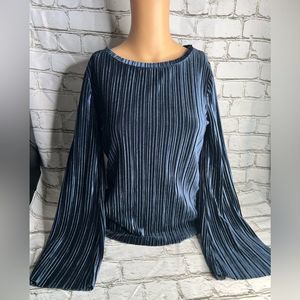 B0009 INC International Concepts velvet top || Blouse